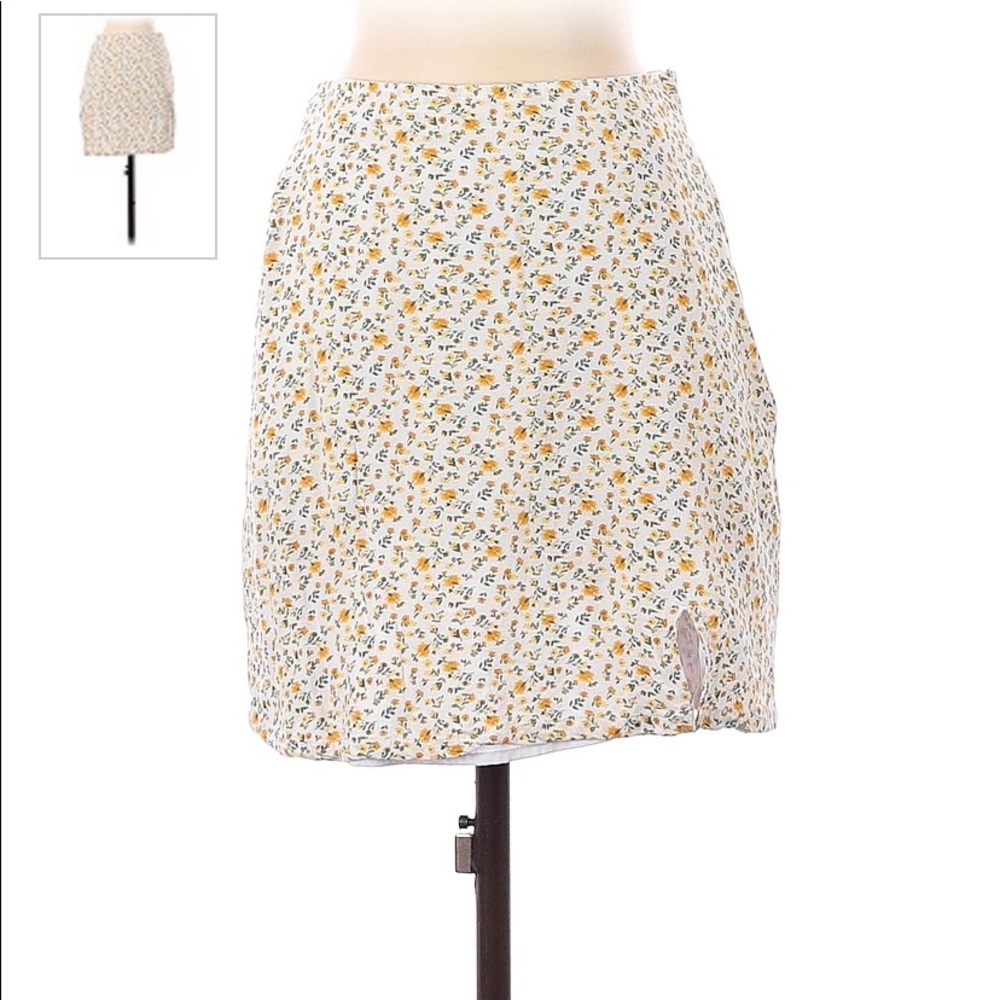 Hollister Flowers Yellow Skirt